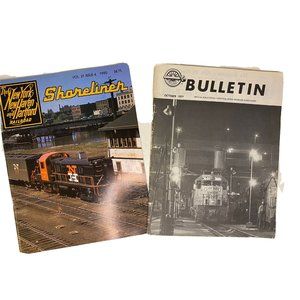 Lot 2 Vtg Railroad Magazines 1977 October NMRA BULLETIN 1990 Shoreliner